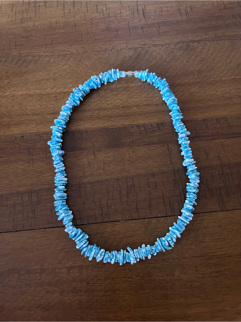 Disney Parks Vintage Blue y2k Surfer Girl Puka Shell Necklace